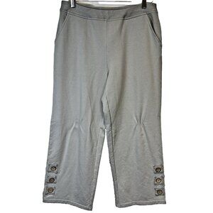 Escape By‎ Habitat Size Medium Terry Cropped Pants Pull On Pockets Cottage Cozy